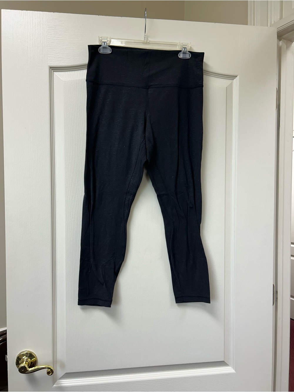 lululemon athletica Black Cropped High-Rise Leggings 23”